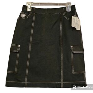 Dream Jeannes Black Denim Skirt with Shorts Under Cotton Spandex Size S